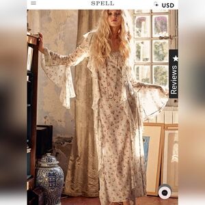 **Updated Pics!**Spell Frill Bias Maxi Dress - Teapot Blue